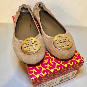 Tory Burch Reva Ballet Flats in suede brown